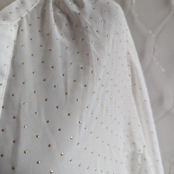 a.n.a Tunic Blouse / Semi-Sheer / Swiss Dot / 1X - Picture 4 of 6